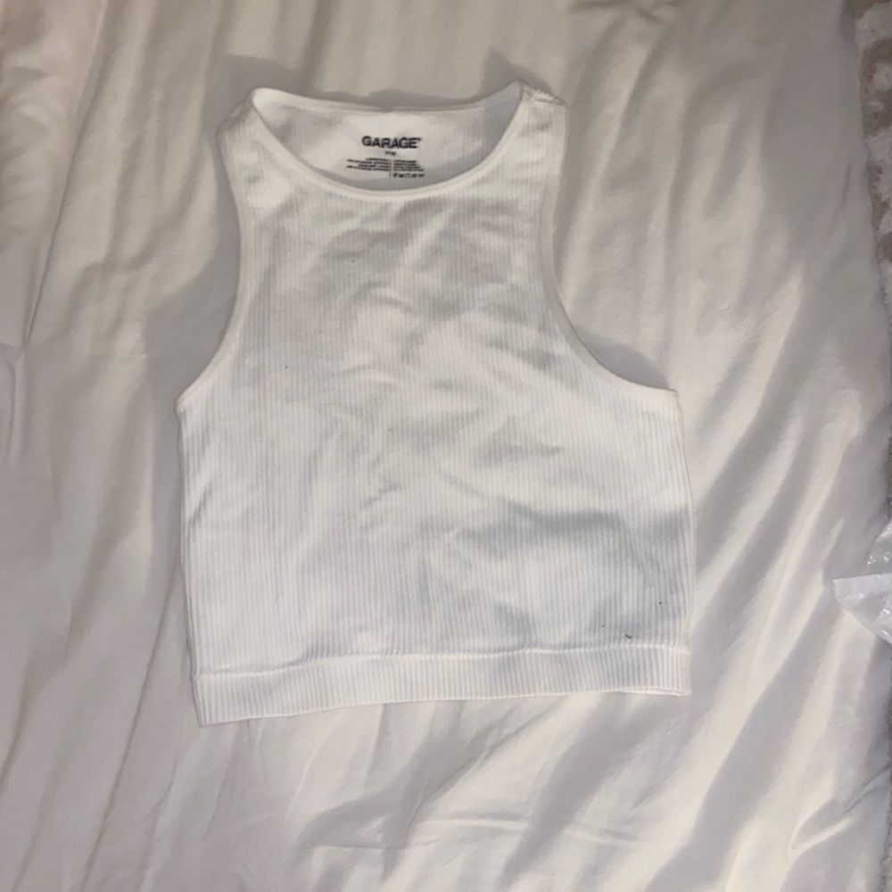 Garage white tank top, Size:S